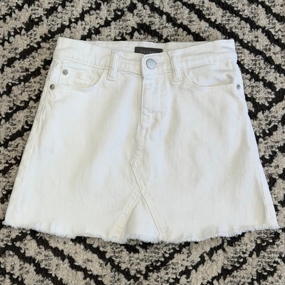 DL1961 Girls Jenny Denim White Mini Skirt Size 8